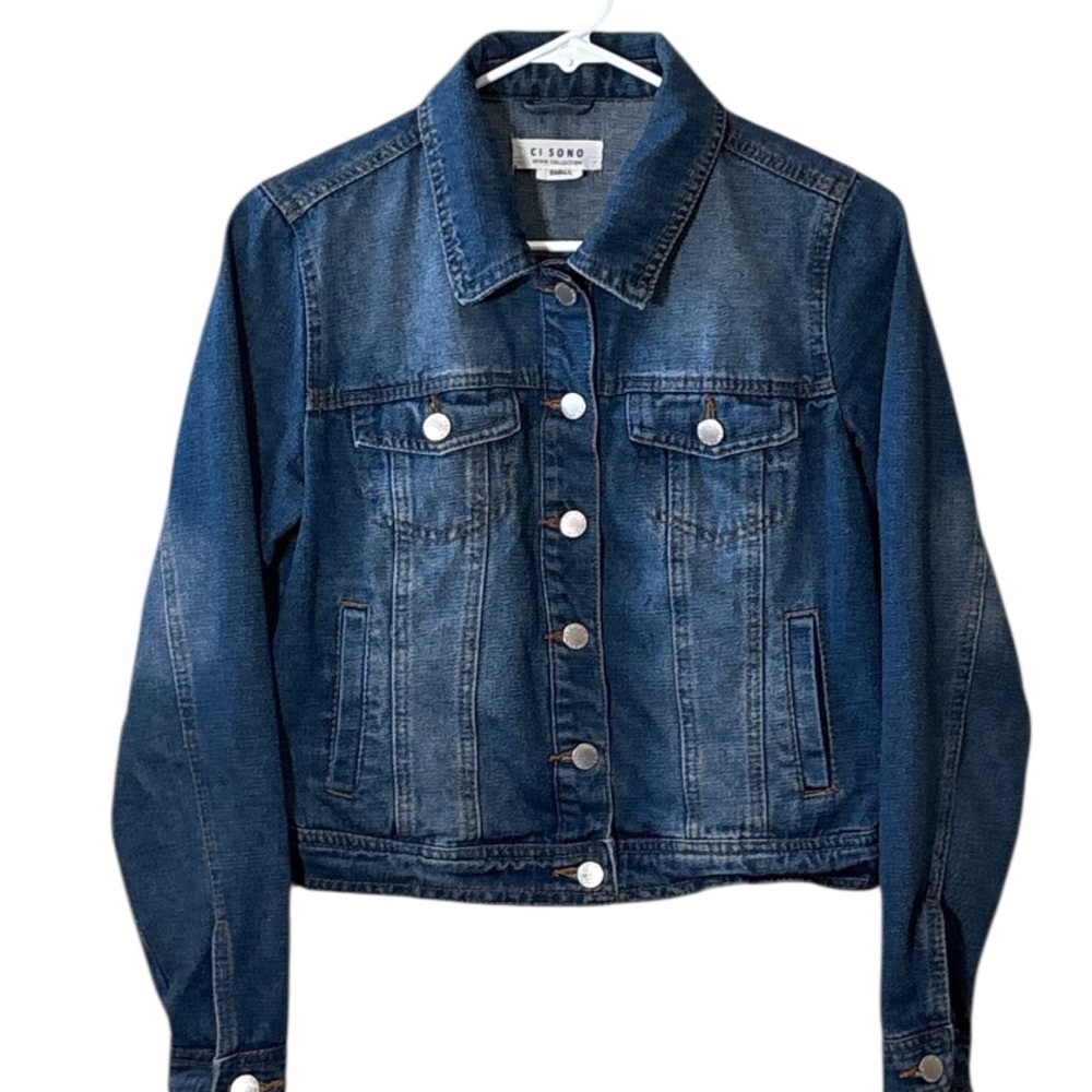 Ci Sono Women's Blue Denim Jacket,Size S - Picture 6 of 12